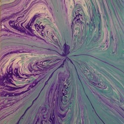 Teal  & purple swirls